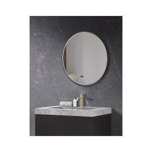 ΚΑΘΡΕΦΤΗΣ LED ΜΕ ΚΟΡΝΙΖΑ ΑΛΟΥΜ. 70Φ ΜΑΥΡΟΣ [VISTA-02]