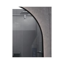 ΚΑΘΡΕΦΤΗΣ LED ΜΕ ΚΟΡΝΙΖΑ ΑΛΟΥΜ. 8MM ΜΑΥΡOΣ [OVIEDO-01]